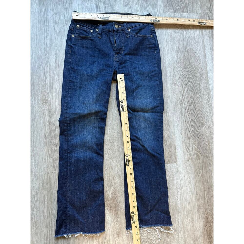 J. Crew 9" Demi Boot Crop Denim Jeans, women's size 24 - Picture 3 of 7